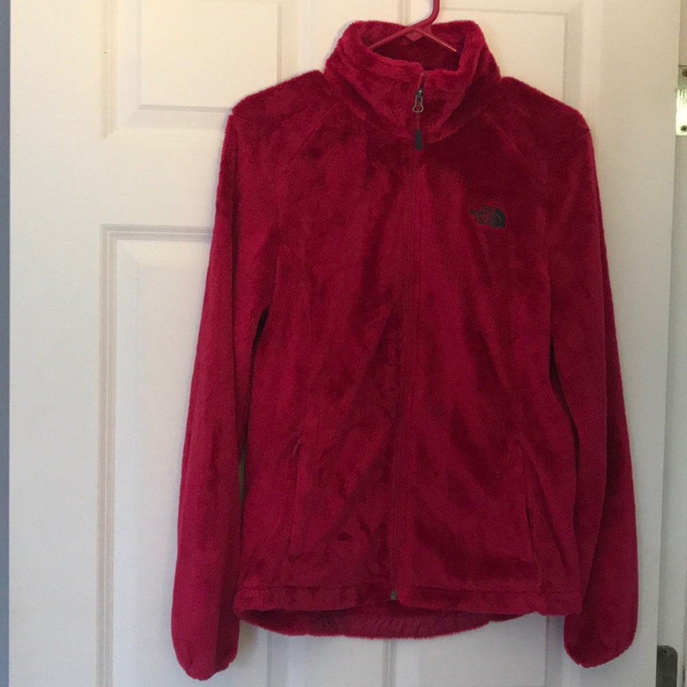North Face Fleece Full Zip Up (Dark pink)